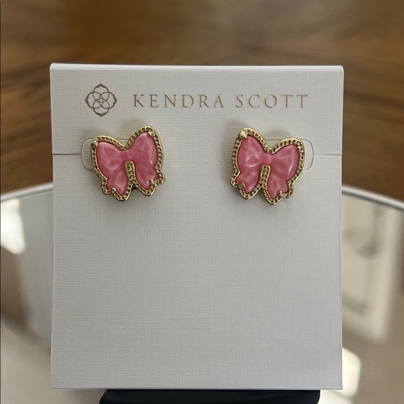 Kendra Scott Jewelry - Kendra Scott Gold and Pink Bow Stud Earrings